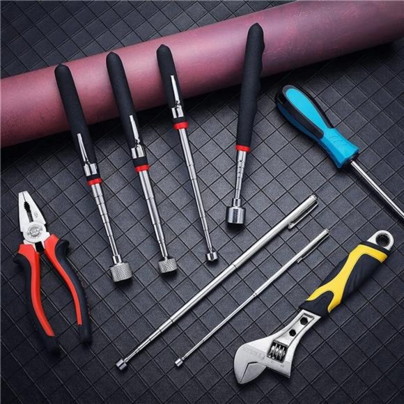 6 Pieces Telescoping Magnet Tools, Extendable Telescopic Magnetic Pick up Tools - Picture 6 of 7